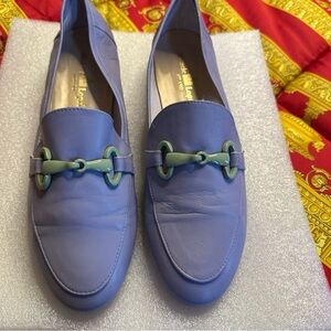 Michele Lopriore Lavender Leather Loafers  Sz EUR 41